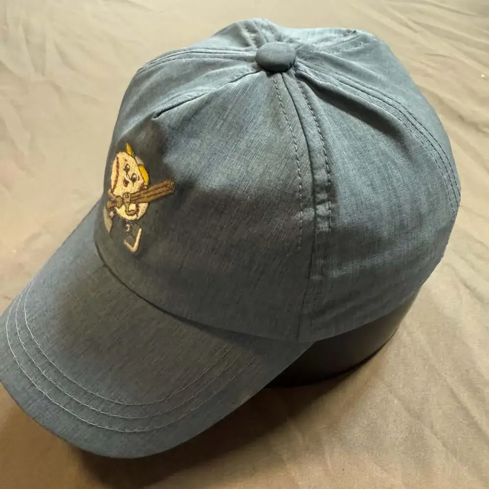 Infant Baseball Mascot Blue Performance Stretch Dad Hat Elastic Back